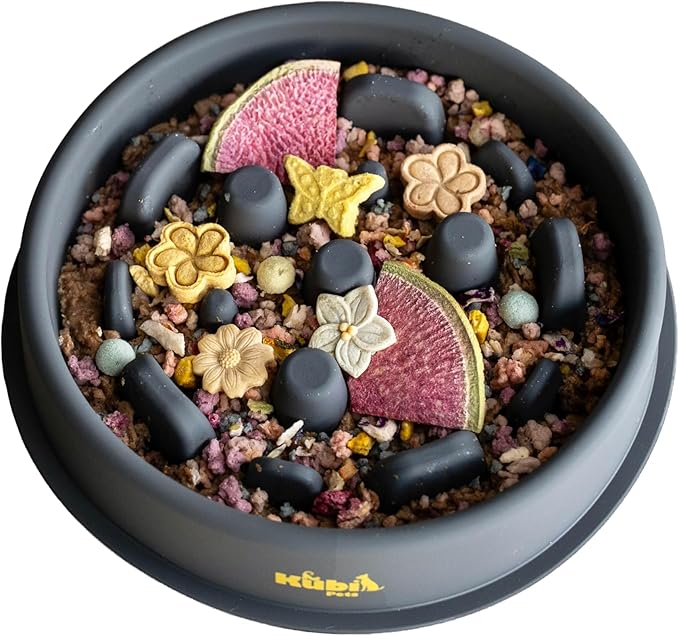 Slow Mo Bowl | Slow Feeder Dog Bowl for Fast Eaters, Improves Digestion & Reduces Bloating, Fun Interactive Design, & Dishwasher Safe | Kubi Pets