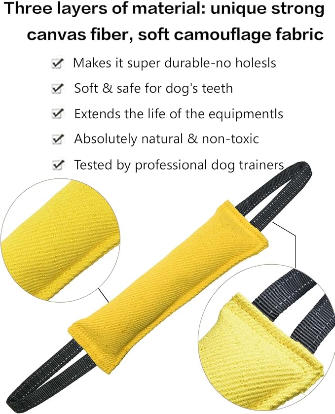 Clysoru tug Toy for Dogs Tug of War Dog Puppy Bite with 2 Strong Handles Made Durable Tear Resistant Stitches