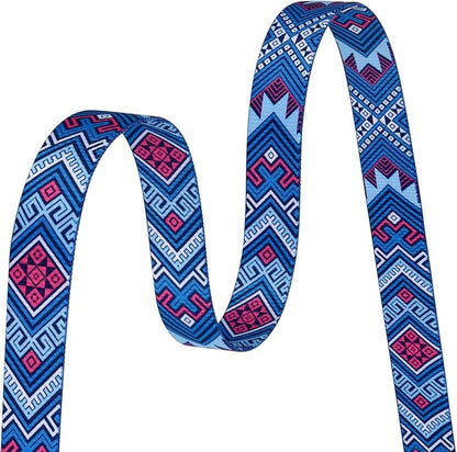 Dog Collar with Bohemia Floral Tribal Geometric Patterns - Soft Ethnic Style Collar Adjustable for Small Medium Large Dogs(Blue Ethnic Style,XS)