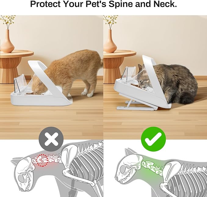 Feeder Adjustable Stand Compatible with SureFeed, 0°-20° Tilt Angle Adjustable-Holder for Pet Automatic Feeders-Raised Pet Feeding Station, Easy Installation