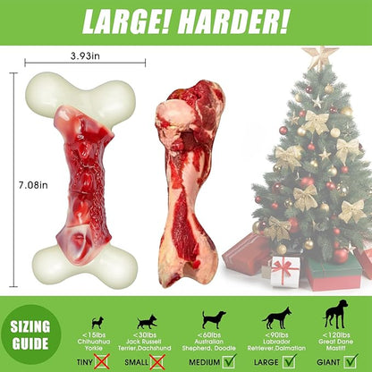 DEBAK Dog Toys for Aggressive Chewers, Dog Toys to Keep Them Busy, Durable and Strong Dog Bones for Heavy Chewers, Almost Indestructible for Lasts a Long Time