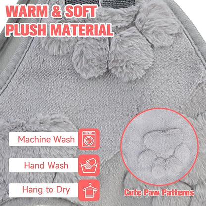 PAWCHIE Dog Grooming Hammock Harness for Dogs & Cats with Pet Nail Clipper Trimmer,Cat Hanger Sling for Trimming Clipping Nails,Warm Plush Dog Hammock Restraint Bag for Small Medium Large Dogs,Grey M