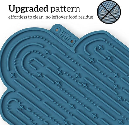 OHMO Lick Mat for Dogs and Cats Large(2 Pack) Cactus Design Easy to Clean Pet Slow Feeder with Suction Cups, for Anxiety Relief and Boredom Reduction