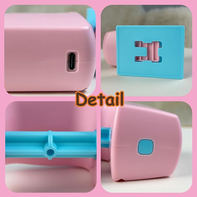 Automatic Hanging Cat Toy for Indoor Cats, Electric Doorway Cat Teaser with Motion Sensor, Quiet Motor & Retractable Rope, Includes 3 Replaceable Feather Attachments, USB Rechargeable, Pink