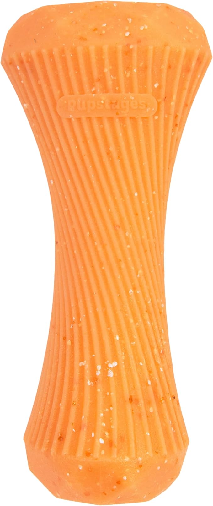 Flex-Force Stick Dog Toy – Chew & Fetch, Hollow Center for Treat Stuffing, Floats in Water, Honey-Peach Scent, Medium & Large Breeds, 7" x 3" x 3"