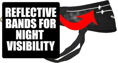 Neewa Canicross & Skijoring Belt to Run or Walk with Your Dog with Dog Running Leash Hands Free 2 Dogs or One, Dog Walking Belt for Multiple Dogs (One-Size-Fits-All, Black)