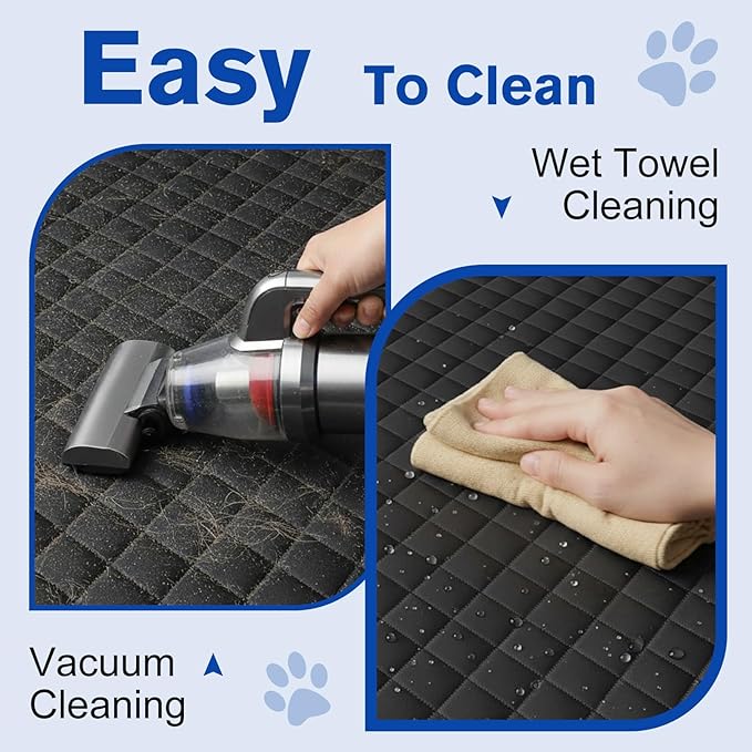 NECKORY SUV Cargo Liner for Dogs - Waterproof Dog Car Seat Cover Mat for SUVs, Sedans, Vans & Trunks with Non-Slip Bumper Flap Protector, Scratchproof Large Size Universal Fit, Grey