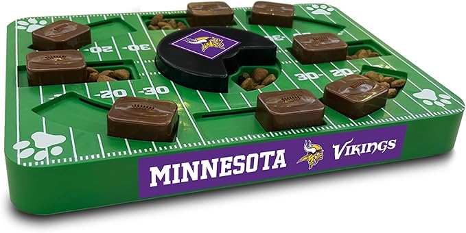 Pets First NFL Minnesota Vikings Puzzle, Interactive Dog Treat Puzzle Toy (Pack of 2)