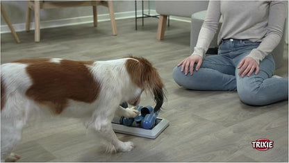 TRIXIE Vario Poker Box 2 Dog Activity Interactive Toy, Level 2 Food Puzzle Game, Brain Teasing Treat Dispenser, IQ and Mental Development Toy for Smart Dogs, Enrichment Toy for Boredom Busting