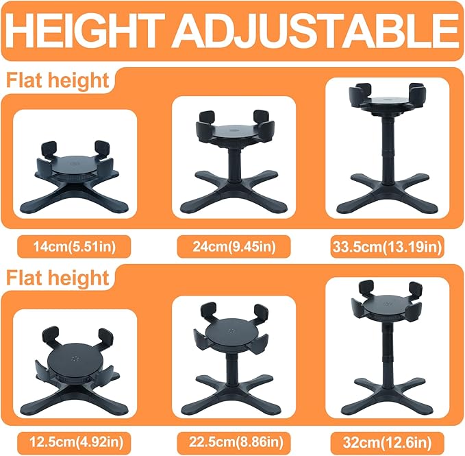 Adjustable Dog Bowl Stand Raised Bowl with 3 Heights Tilted Feeding Stand Elevated Stand for Dog Bowls Adjusts to 5.5",9.45",13.2" Non-Slip for Small Medium Large Dogs