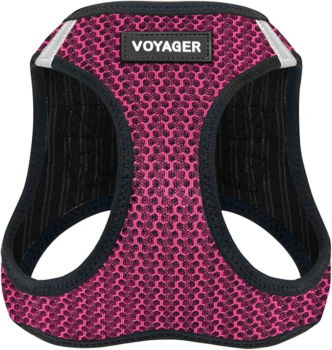 Voyager Step-in Air Dog Harness - All Weather Mesh Step in Vest Harness for Small and Medium Dogs by Best Pet Supplies - Harness (Fuchsia 2-Tone), X-Large