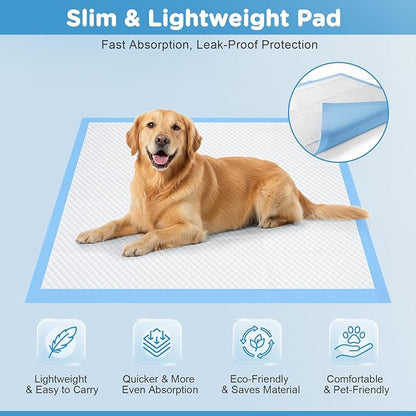 Upgraded 4XL Dog Pee Pads, 36” x 36” Extra Large Single-Pad Coverage, Designed for Multi-Dog Homes & Large Areas, Fast-Absorbing 6-Layer Training Pads with Leak-Resistant Backing, 45 Count