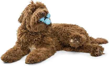 WEST PAW Zogoflex Tux Treat Dispensing Dog Chew Toy – Interactive Chewing Toy for Dogs – Dog Games for Aggressive Chewers, Fetch, Catch – Holds Kibble, Treats, Small 4", Aqua Blue