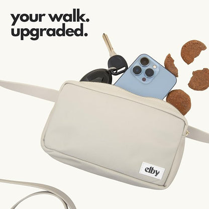 Hands Free Dog Leash with Treat Pouch – Waterproof Cross Body & Waist Leash for Dog Walking and Training with Poop Bag Holder - Cute Walking Accessories for Medium and Large
