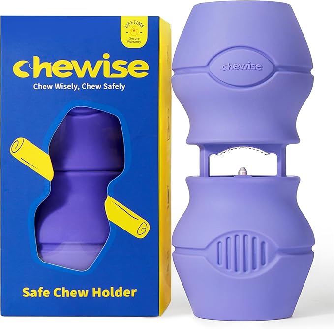 Chewise Bully Stick Holder, Improved Bully Sticks Holder, Ultimate Secure Heavy Duty, BPA-Free Safety Device to Prevent Choking, Fits Various Bully Sticks and Dog Sizes