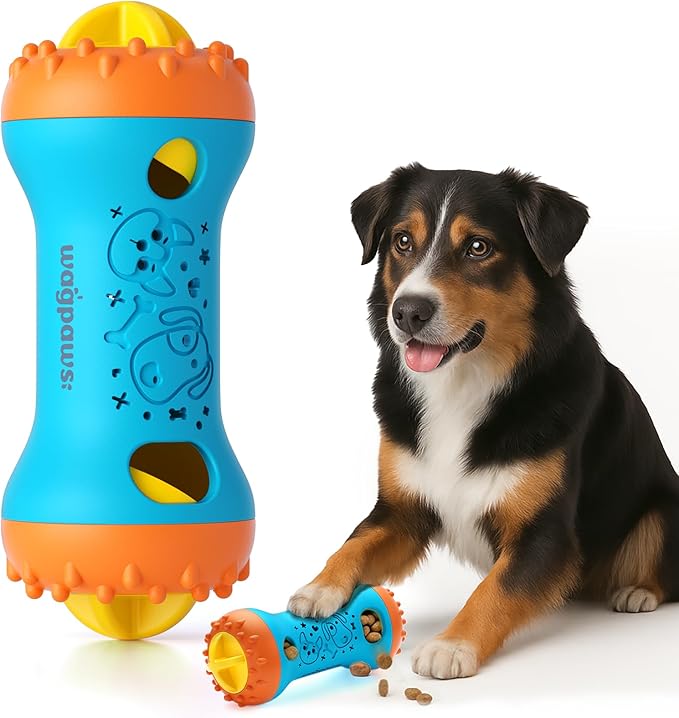 Dog Puzzle Toy Slow Feeder for Small To Mideum Dogs, Interactive Dog Chew Toy for Boredom, Brain Engaging Adjustable Treat Dispensing Dog Cat Toys Gift with Scent Release Holes Dishwasher Safe