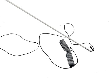 Kitty Kaster Premium Cat Toy Exerciser Fishing Pole 39 inch Safe for Cats Cat Wand Kitty Tease Casting Toy