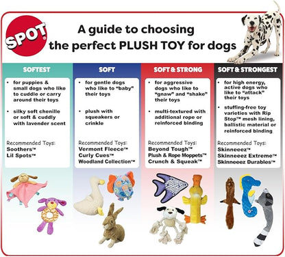 SPOT Skinneeez Chicken 13 Inch Stuffing-Free Plush Squeaky Dog Toy – Soft Interactive Chew Toy for Small and Medium Dogs – Mess-Free Play for Light & Moderate Chewers