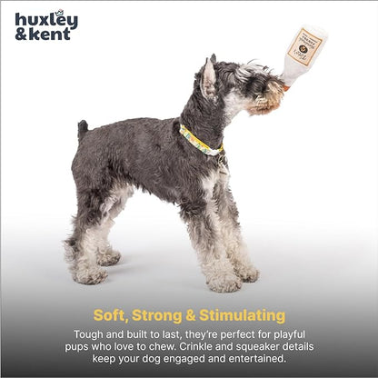 Huxley & Kent Funny Dog Toy w/Squeaker – Power Plush Squeaky Dog Toys for Small Dogs – Durable Small Stuffed Animal for Indoor Play & Fetch - Tiny Tuff Toto's Pawdka
