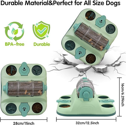 GJEASE Paw-Activated Rolling Interactive Dog Treat Puzzle Toys for IQ Training & Mental Stimulating,Fun Slow Feeder,2 Levels of Challenge
