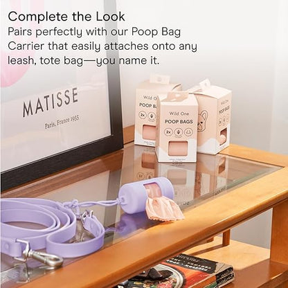 Wild One Dog Poop Bags, 180 Leak Proof Bags Made From Cornstarch, Eco-Friendly, Unscented, Blush Color