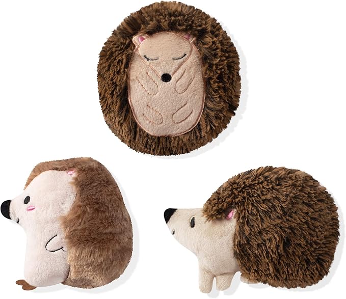 FRINGE STUDIO Pet Toy, Small Dog Toy Set, Hedgehogs, 3 Pieces (289408)