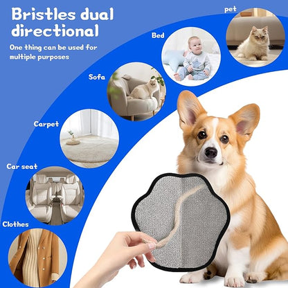 Pet Hair Removal Glove for Dog and Cat, Upgraded 5-Finger Electrostatic Pet Hair Remover, Reusable and Easy Cleaning, Effortlessly Remove Hair from Clothing, Couch, Carpet, Car Seat and Furniture