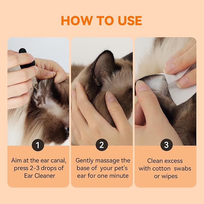Dog Ear Cleaner, Natural Dog Ear Drops and Infection Treatment, Quantum Silver Dog Ear Cleaning Solution for Itching, Irritation & Wax Build-Up,1oz