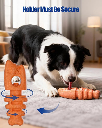 Bully Stick Holder, Durable Dog Chew Holder for Safe, Anti-Choking Chew Toy for Aggressive Chewers, Fits Various Bully Sticks and Dog Sizes