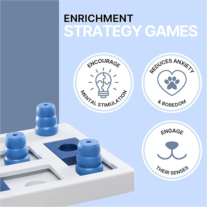 TRIXIE Chess Dog Activity Interactive Toy, Level 3 Food Puzzle Game, Brain Teasing Treat Dispenser, IQ and Mental Development Toy for Smart Dogs, Enrichment Toy for Boredom Busting