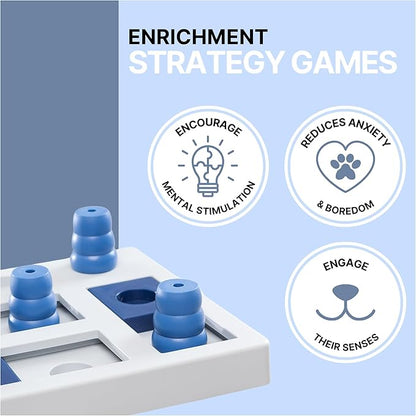 TRIXIE Chess Dog Activity Interactive Toy, Level 3 Food Puzzle Game, Brain Teasing Treat Dispenser, IQ and Mental Development Toy for Smart Dogs, Enrichment Toy for Boredom Busting