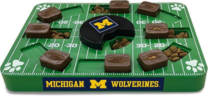 Pets First NCAA Michigan Wolverines Puzzle Toy, Puzzle Treat Dog Toy, Interactive Dog Treat Toy, Dog Puzzle Fedding Slow Toy