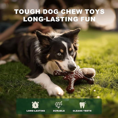 Dog Chew Toys for Aggressive Chewers – Indestructible Dog Toy,Tough Nylon Bone for Small and Medium Dogs, Puppy Teething & Indoor Play, Durable Chew Toy for Boredom Relief & Keep Dogs Busy