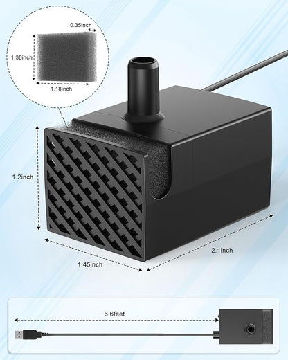 Dog Water Fountain Pump Replacement – Compatible with Stainless Steel Pet Water Fountain for Large Dogs, Quiet & Safe Replacement Pump for D2223 D2341 D2322 D2419 Models