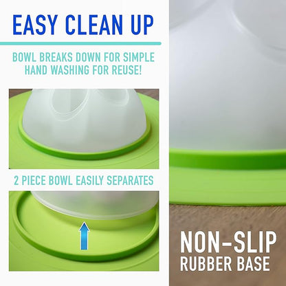 Franklin Pet Supply Co. Interactive Cat Digging Slow Feeder Bowl - Toy Bowl for Treats + Food - Scratching Feeder - Interactive for Cats + Kittens