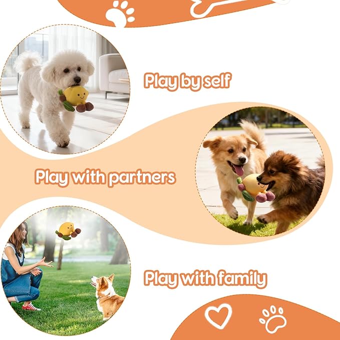 Pet Dog Cat Chew Toy: Fun, Playful, Cute, and Durable (Lemon)