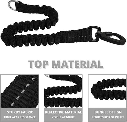 Long Dog Leash 20 FT: Heavy Duty Rope Leashes for Dogs Training with Swivel Lockable Hook Reflective Threads Bungee and Padded Handle - Dog Lead for Large Small Medium Dogs Outside Walking Hiking Grey