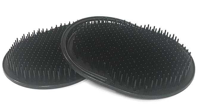 Pet Grooming Comb & Deshedding Tool for Dogs & Cats – 2 Pack, Black – Gentle Scalp Massager, Hair Remover, Reduces Shedding, Detangles Fur, Ideal for All Breeds & Coat Types