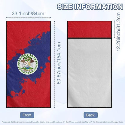 SEANATIVE Flag of Belize Seat Cover Universal Car Sport Towel Seat Cushion Sweat-Absorbent Towel Cloth Suitable for All Seasons Beach Seat Cover Washable