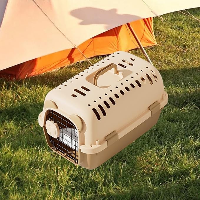 Pet Travel Carrier Dog Kennel Pet Supplies Comfort Hard Sided Pet Transport Cage Cat Dog Cage for Carrying Camping Pet Store, L
