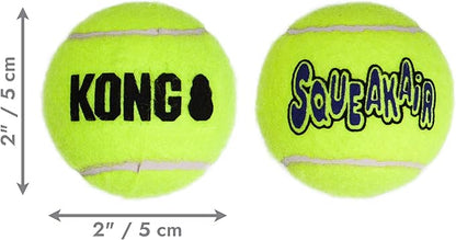 KONG - Squeakair Ball - Dog Toy Premium Squeak Tennis Ball, Gentle on Teeth (Small (6 Pack))