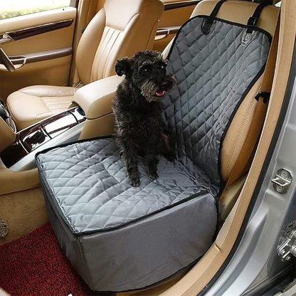 Front Pet Seat Cover Protector for Dogs Cats Car Nonslip Scratchproof Waterproof Washable Pets Front Seats Covers for Cars Trucks SUVs Vans (Grey)