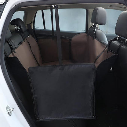 Dog Car Seat Cover - Heavy Duty Dog Hammock with Side Flaps - Waterproof/Scratch Proof/Nonslip Padded Pet Seat Cover - Universal fits All Cars