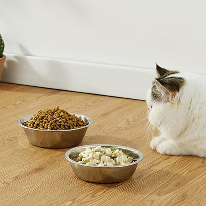 Dog Bowl Large Capacity Dog Bowl Stainless Steel Pet Feeding Bowl Cat and Dog Food Drinking Bowl Metal Feeding Bowl