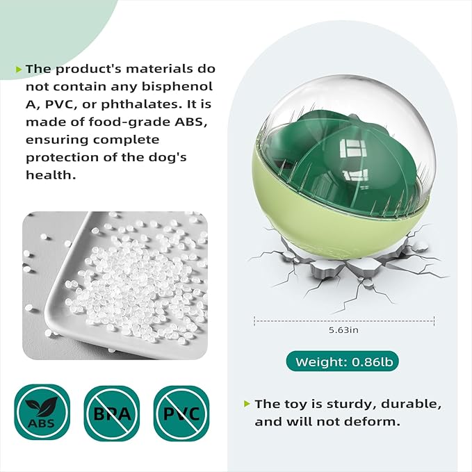 KADTC Extra-Large Size Durable Dog Treat Dispenser - Giggle Ball for Aggressive Chewers Breed Dogs Giggling Balls Indestructible Food Dispensing Toy Interactive Play Indoor & Outdoor