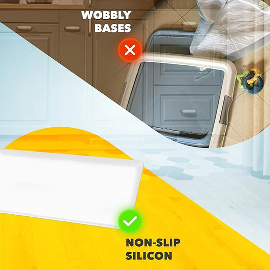 Skywin TidyFriend Dog Pee Pad Holder Tray - Fits Up to 24” x 24” Pee Pad Holder for Dogs - Stable Grip, Raised Edges, Quick-Wipe Silicone Surface Dog Pad Holder for Indoor Flooring Protection (White)