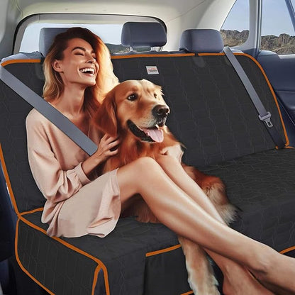 Reliadura Dog Seat Cover for Back Seat Waterproof Bench Seat Covers for SUV Washable Car Seat Covers for Dogs Non-Slip Pet Seat Cover for Back Seat Heavy Duty Protector for SUVs