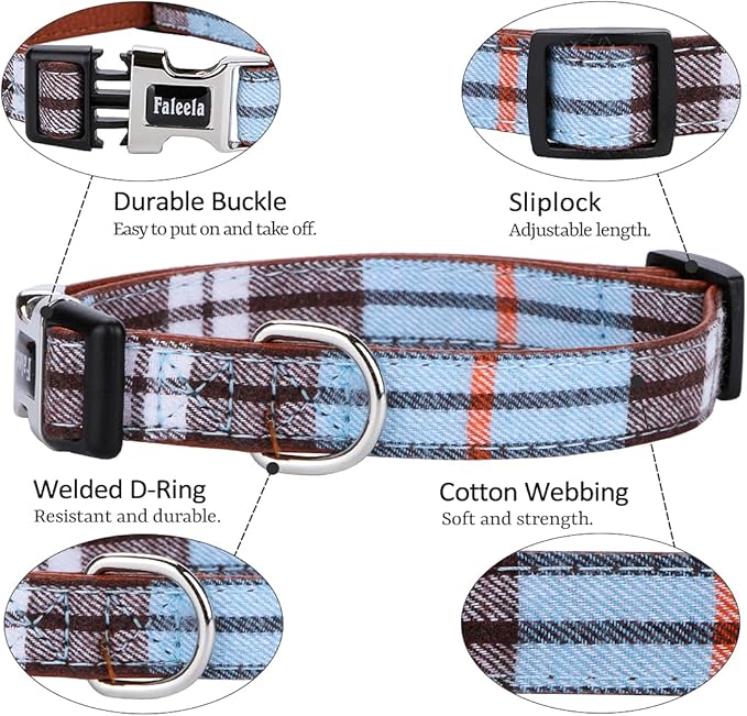 Faleela Soft &Comfy Bowtie Dog Collar,Detachable and Adjustable Bow Tie Collar,for Small Medium Large Pet (S, Blue)