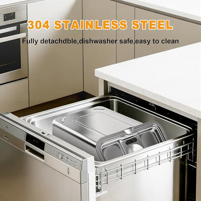 15L Water Fountain for Large Dogs, Stainless Steel Pet Drinking Dispenser Automatic Fresh Flow Bowl Inside with Filter, 4Gal Extra Huge Refillable Water Dispenser Indoor