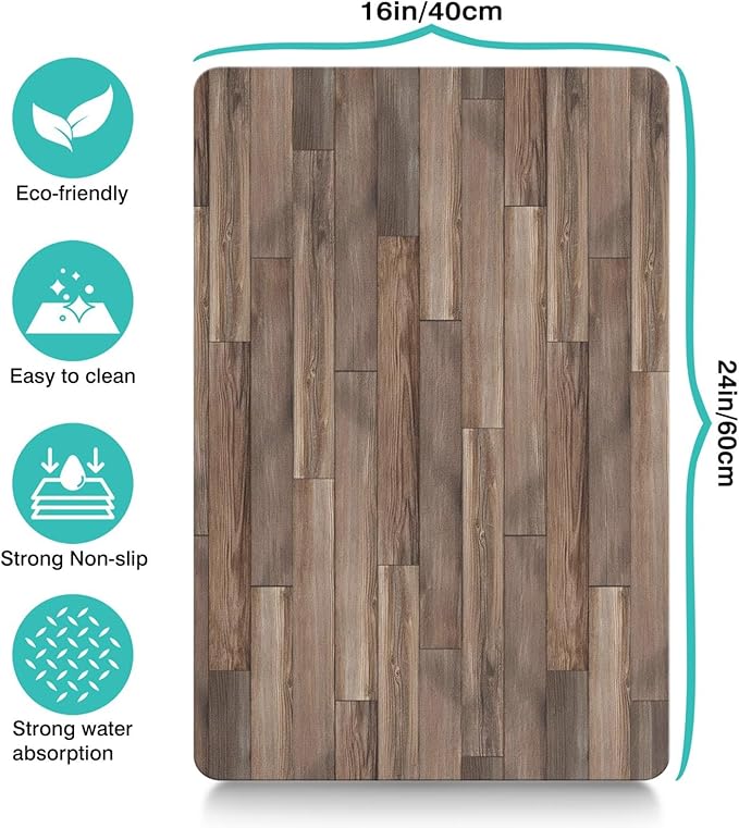 Pet Feeding Mat for Floors Waterproof Dog Mat for Food and Water Absorbent Quick Dry Non Slip mat for Cat Bowls